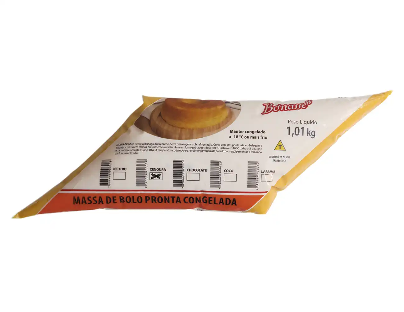 Massa de Bolo de Cenoura Pronta Congelada