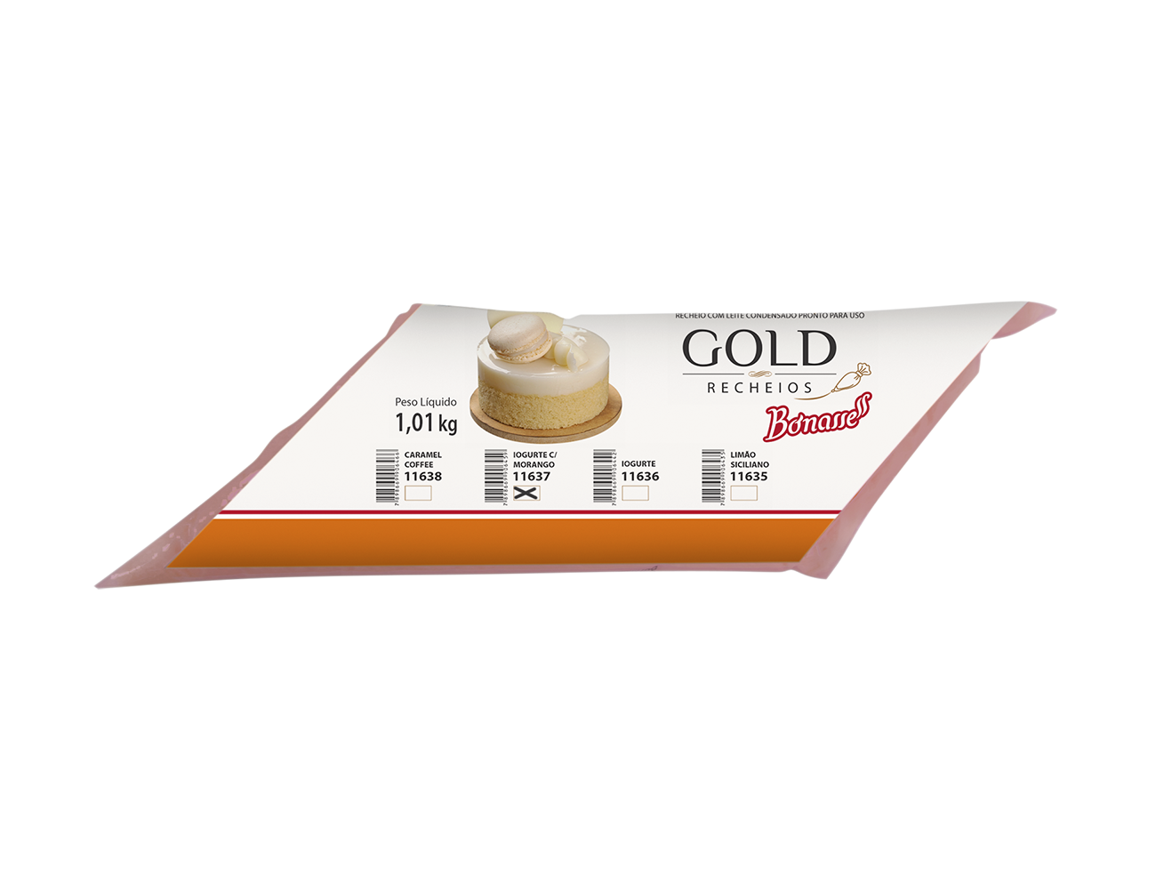 Recheio Gold com Morango Bonasse